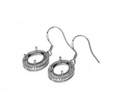 Load image into Gallery viewer, Oval Halo Hook Earrings