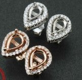 Load image into Gallery viewer, Tear Halo Earrings