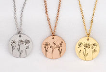 Load image into Gallery viewer, Birth Month Flower Necklace