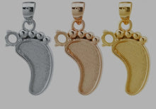 Load image into Gallery viewer, Birthstone Foot Pendant With Necklace