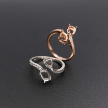 Load image into Gallery viewer, 5 x 7mm Oval / Pear Bezel Adjustable
